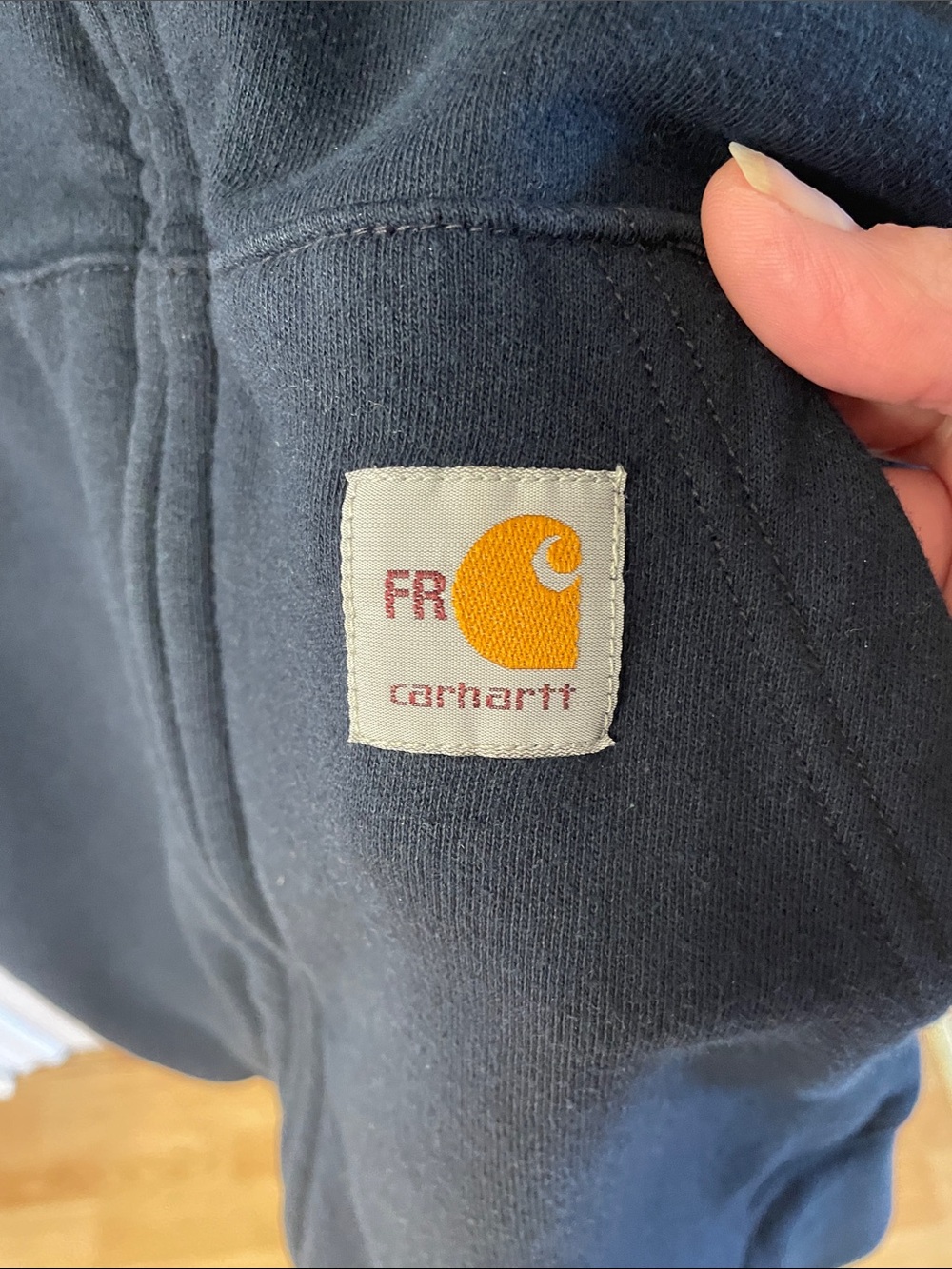 Carhartt FR Flame Resistant loose fit navy full zip front hoodie men’s size 2X - Picture 4 of 16